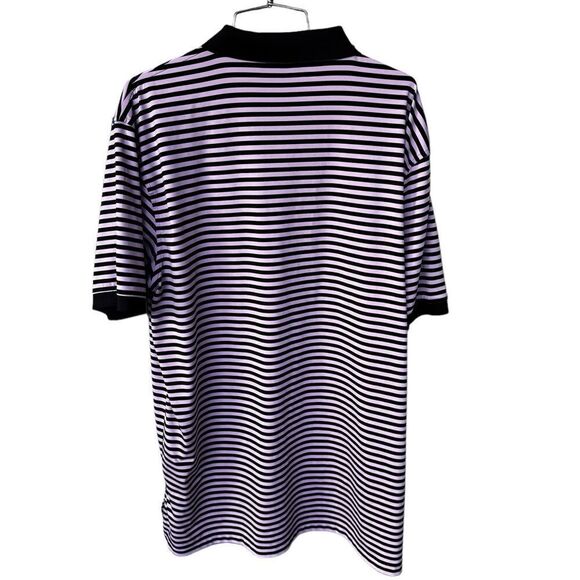 Peter Millar Summer Comfort Purple Striped Performance Golf Polo L - Picture 3 of 4